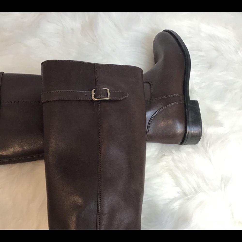 ITALIAN SHOEMAKERS NWT BROWN LEATHER BOOTS  SZ 7 - Picture 7 of 10